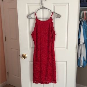 Size 11 red tight lace homecoming dress